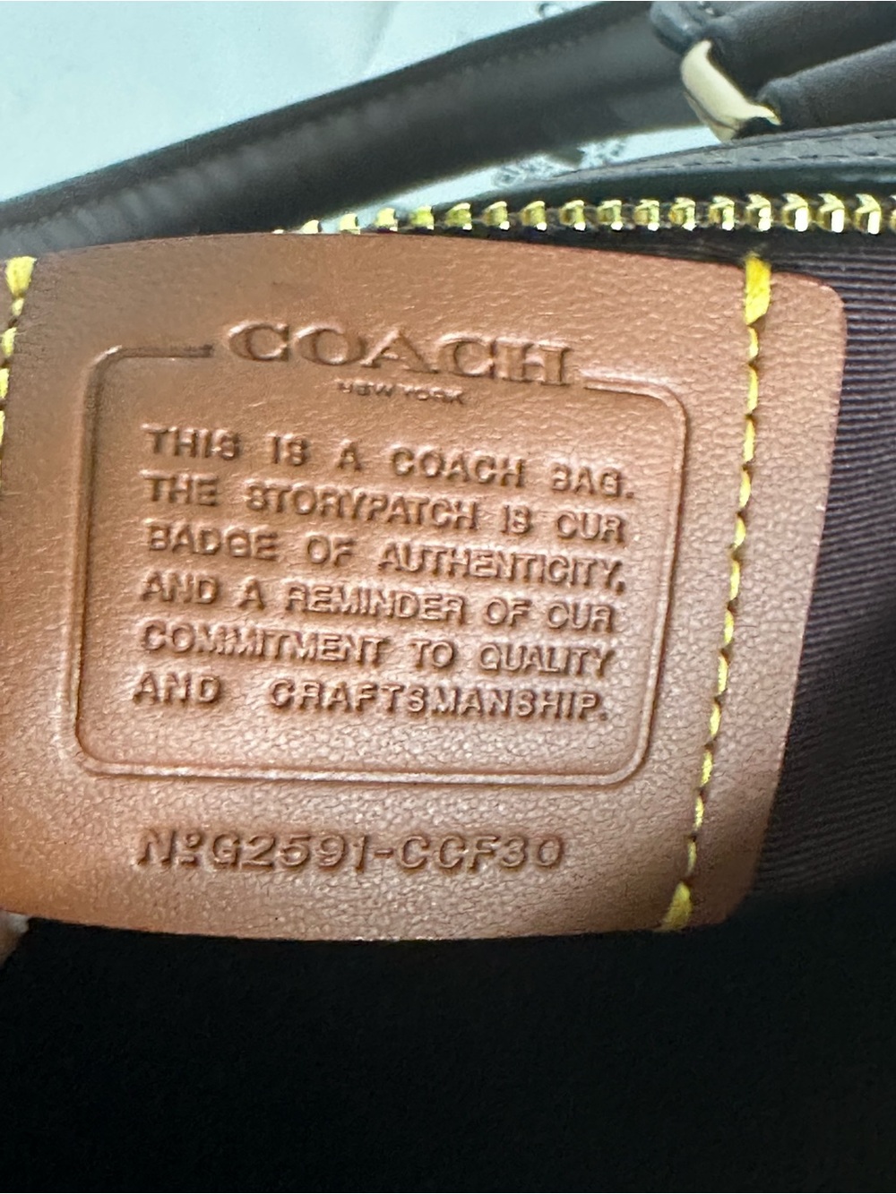 Coach Mini Braided Rowan Crossbody Bag In Walnut Signature Canvas Satchel CCF30 - Picture 7 of 8